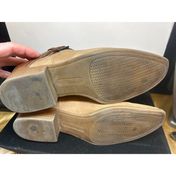 Wonderly Maeve Cognac Faux Leather Ankle Bootie Size 7.5 M Cowboy Southwestern - Picture 9 of 9